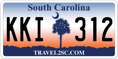 SC license plate KKI312