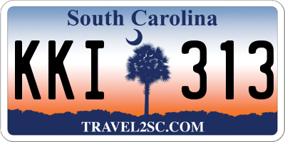 SC license plate KKI313