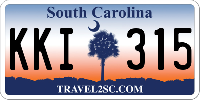SC license plate KKI315