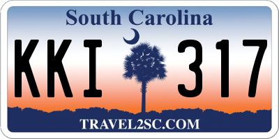 SC license plate KKI317