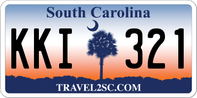 SC license plate KKI321