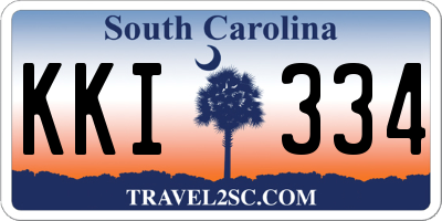 SC license plate KKI334