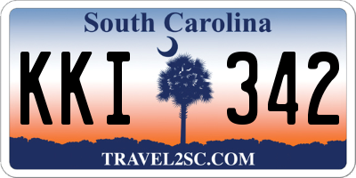 SC license plate KKI342