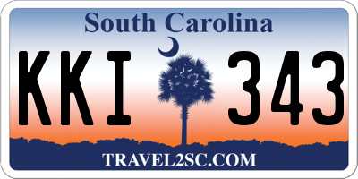SC license plate KKI343
