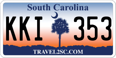 SC license plate KKI353