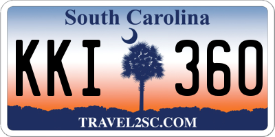 SC license plate KKI360