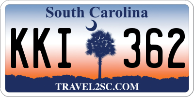 SC license plate KKI362