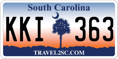 SC license plate KKI363