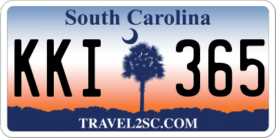 SC license plate KKI365