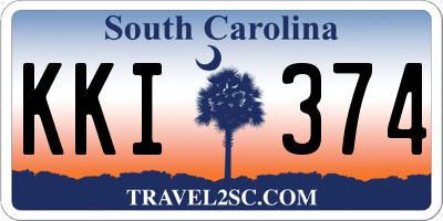 SC license plate KKI374