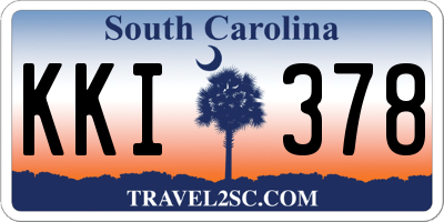 SC license plate KKI378