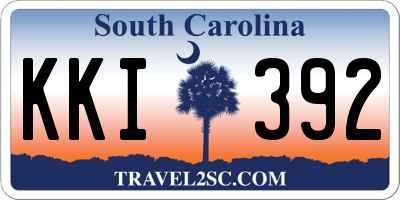 SC license plate KKI392