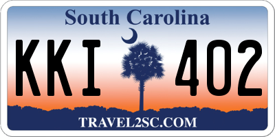 SC license plate KKI402