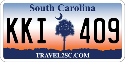 SC license plate KKI409
