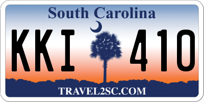 SC license plate KKI410