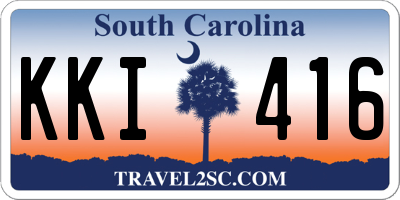 SC license plate KKI416