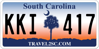 SC license plate KKI417