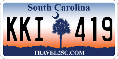 SC license plate KKI419