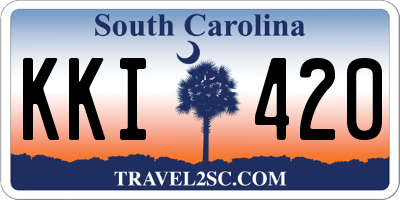 SC license plate KKI420