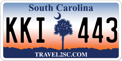 SC license plate KKI443