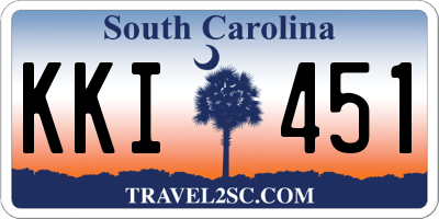 SC license plate KKI451