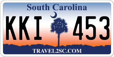 SC license plate KKI453