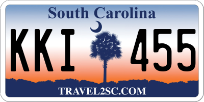 SC license plate KKI455