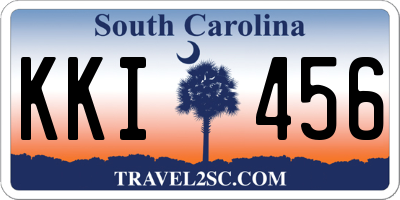 SC license plate KKI456