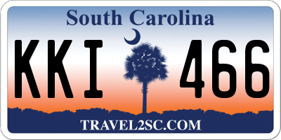 SC license plate KKI466