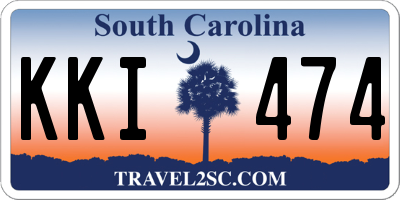 SC license plate KKI474