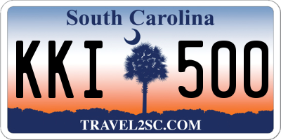 SC license plate KKI500