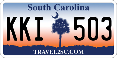 SC license plate KKI503