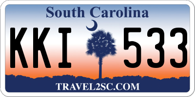 SC license plate KKI533