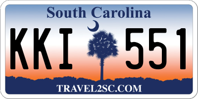 SC license plate KKI551