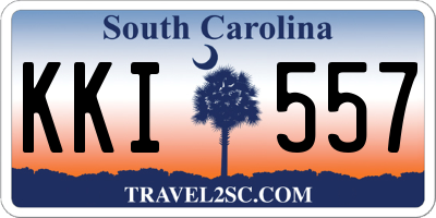 SC license plate KKI557
