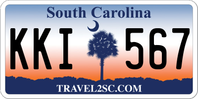 SC license plate KKI567