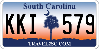 SC license plate KKI579