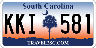 SC license plate KKI581