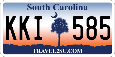 SC license plate KKI585