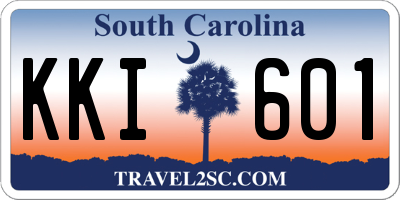 SC license plate KKI601