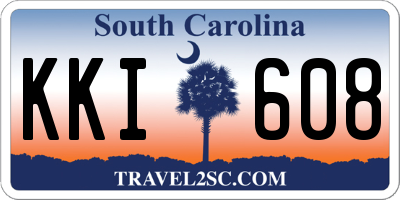 SC license plate KKI608