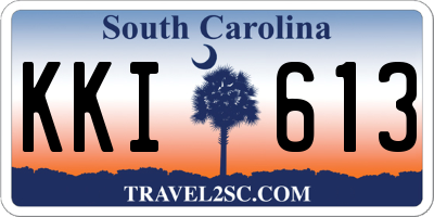 SC license plate KKI613