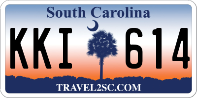 SC license plate KKI614