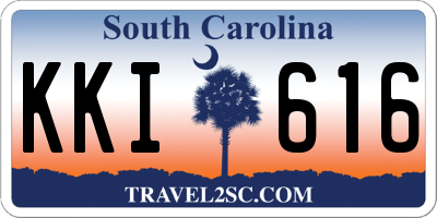 SC license plate KKI616