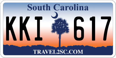 SC license plate KKI617