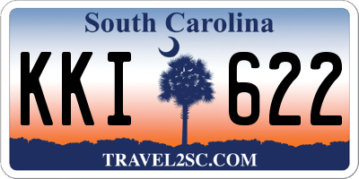 SC license plate KKI622