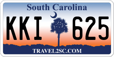 SC license plate KKI625