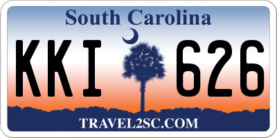SC license plate KKI626