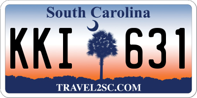 SC license plate KKI631