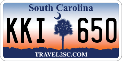 SC license plate KKI650